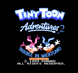 Tiny Toon Adventures 2 - Trouble in Wackyland Title Screen